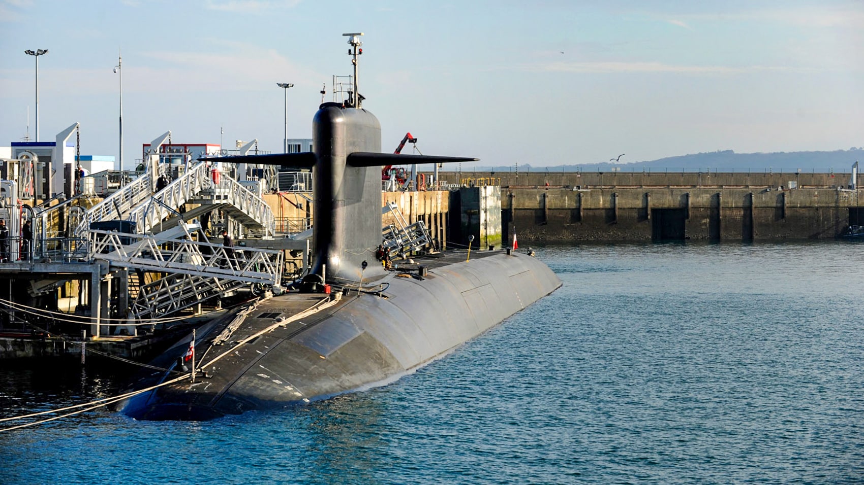 French navy image released alongside reporting on the Île Longue overflight.