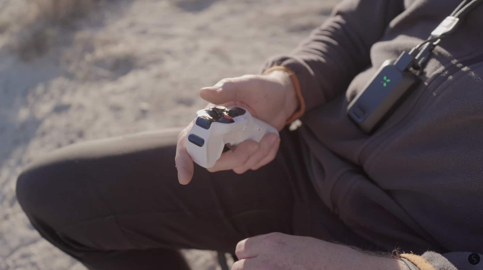 The Grip controller, which Jake Sloan compares to an airplane center stick.