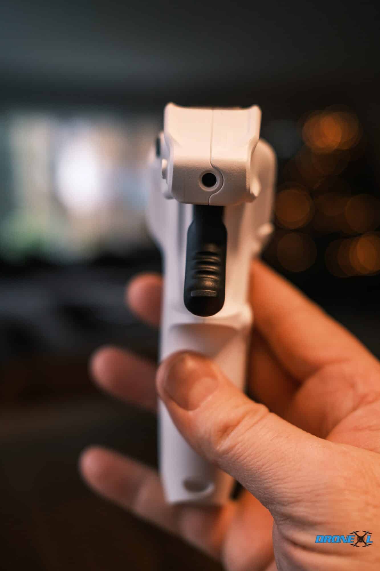 Close-up of the Grip trigger used for FreeMotion flight.