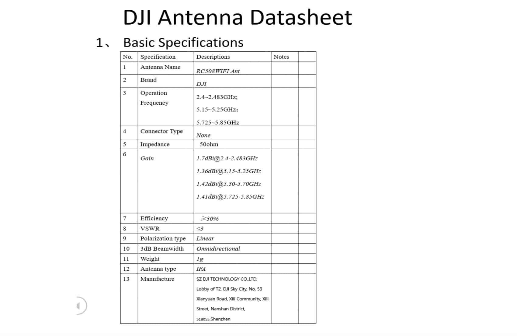 FCC paperwork showing 2.4 GHz and 5.8 GHz Wi-Fi plus Bluetooth on the FrameTap.