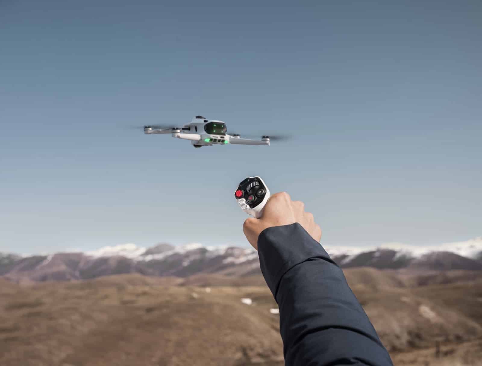The A1 flying autonomously, as used by the Sky Genie and Deep Track modes.