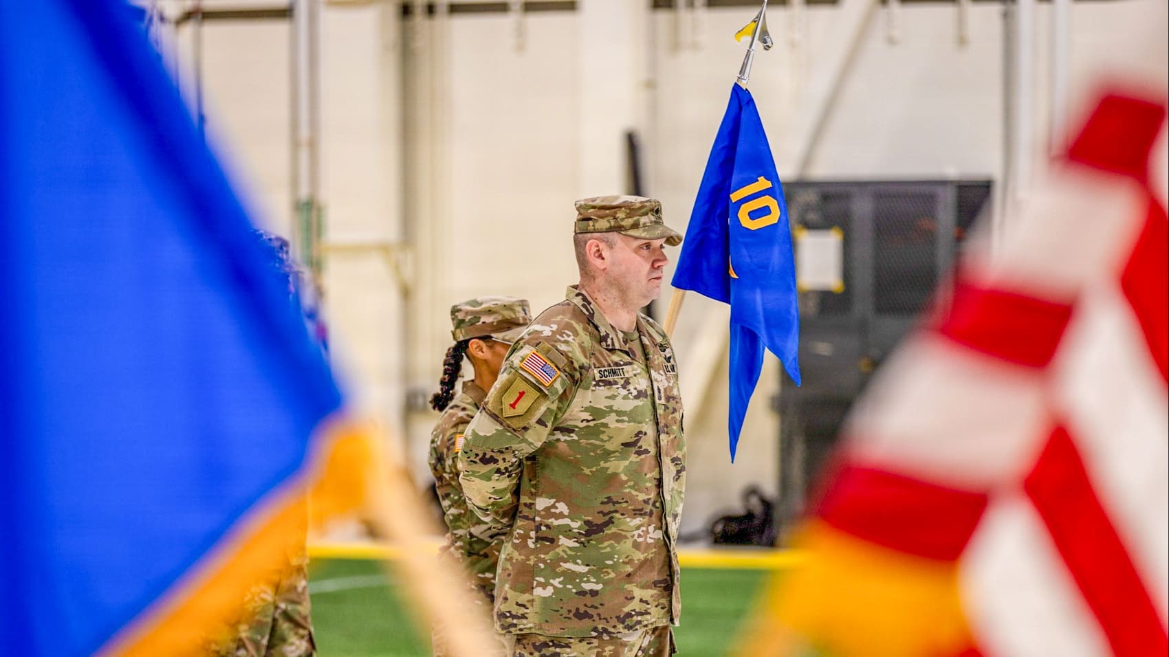 Troops assembling drone components as Fox Company builds systems in house.