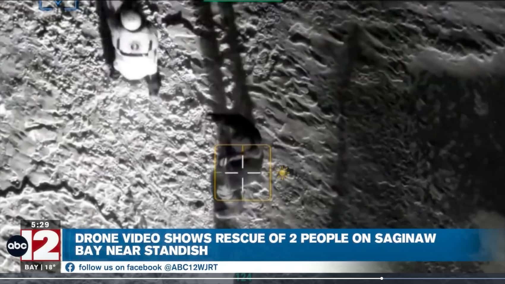 Drone Finds Couple After Ice Rescue on Saginaw Bay