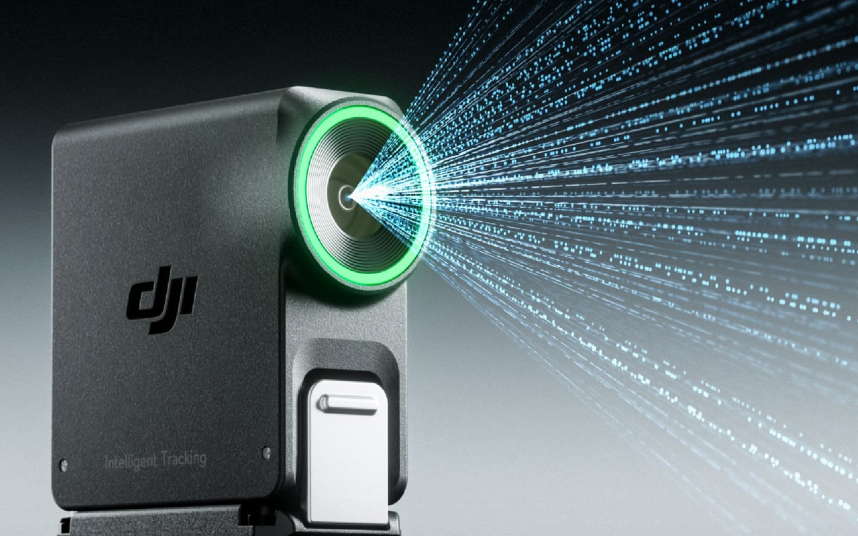 Screenshot of DJI's RS 5 page showing the Enhanced Intelligent Tracking Module.