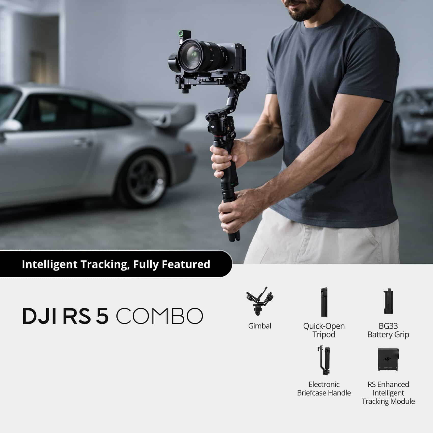 The RS 5 Combo adding the Intelligent Tracking module and Electronic Briefcase Handle.