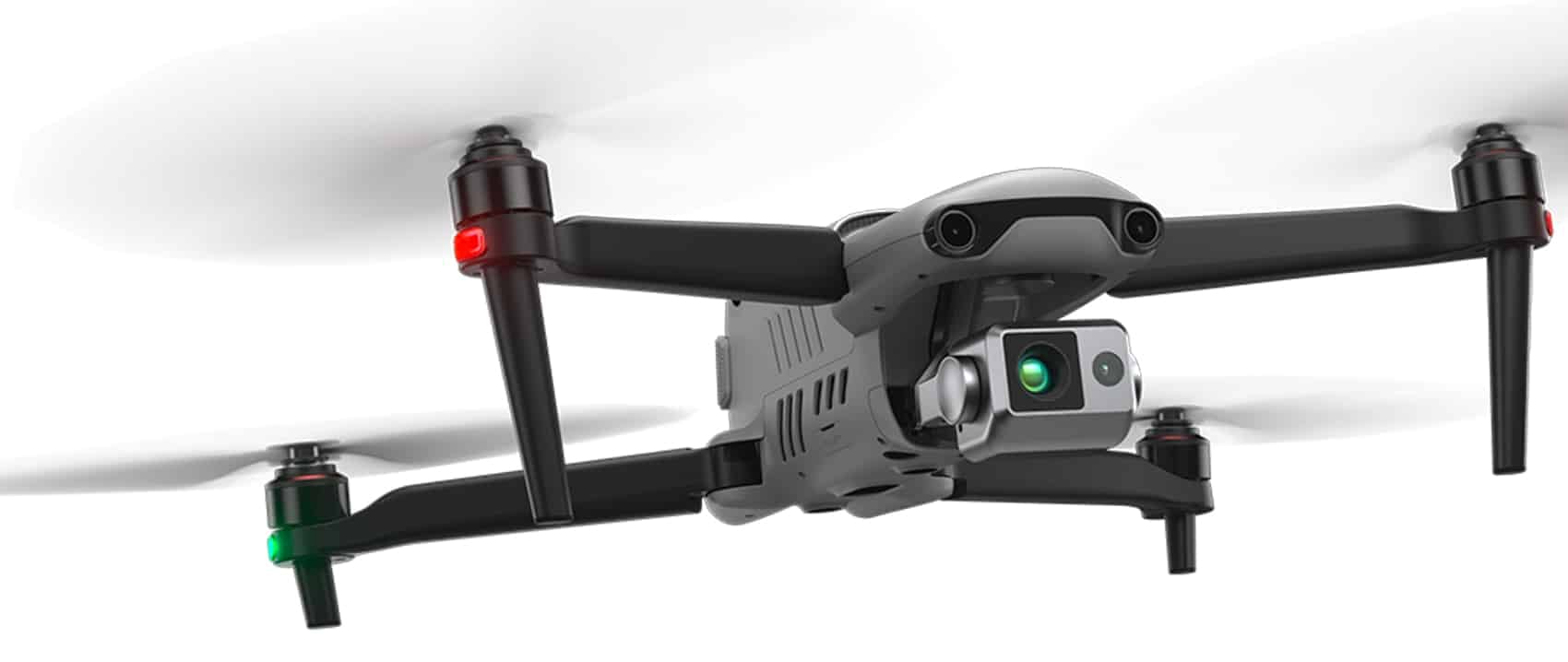 Autel EVO II Dual in flight over woodland during a nighttime survey mission.