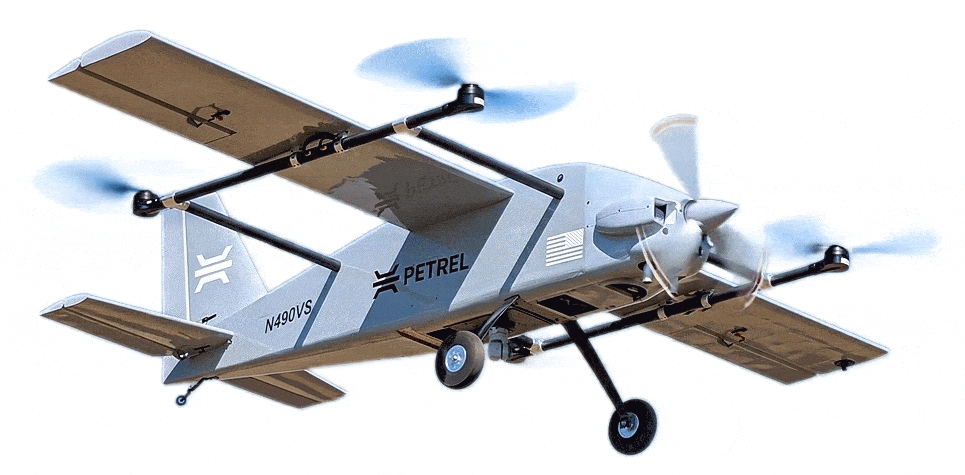 Animation of the AERO Sky lifting vertically and transitioning to forward flight.
