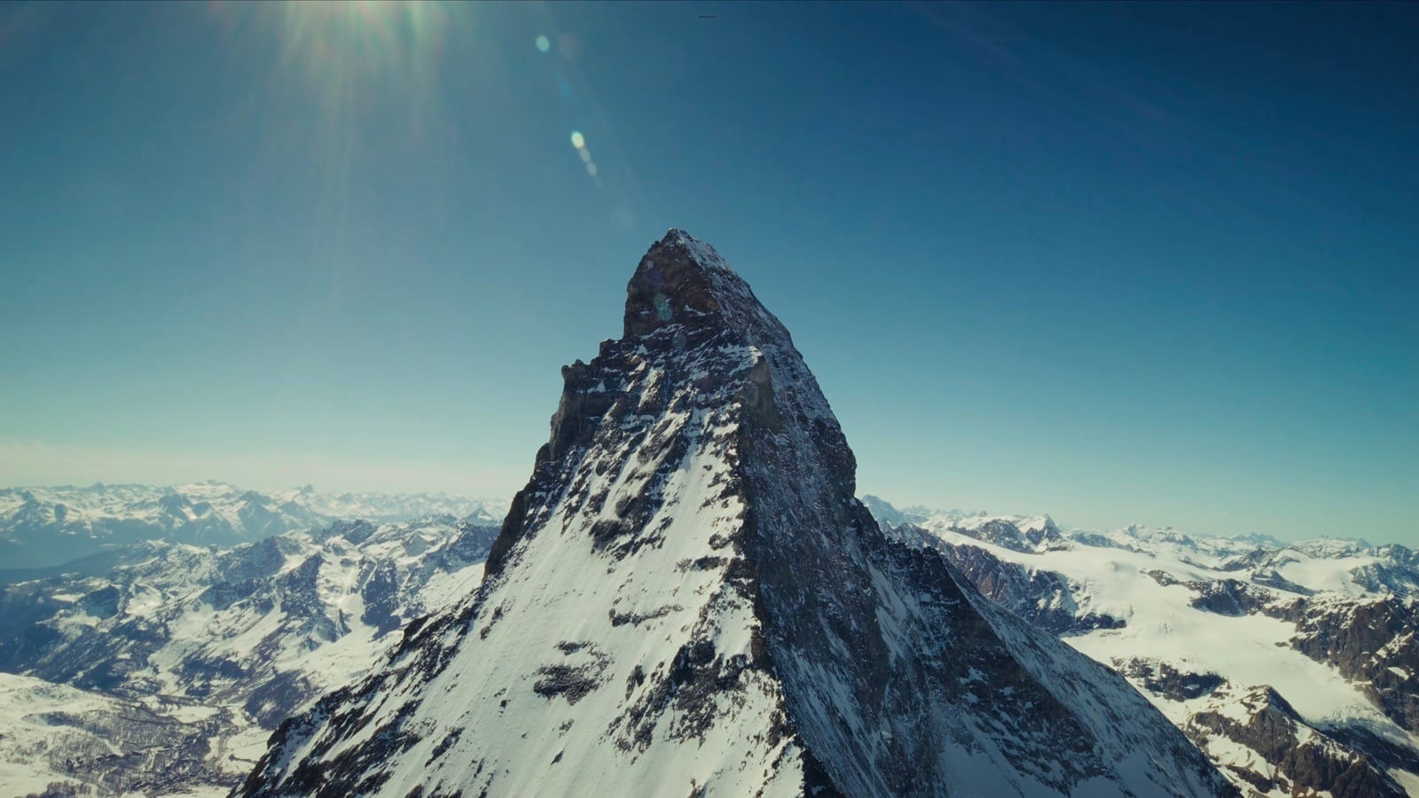 Northside's pilot at the launch point, flying only after phone clearance from Air Zermatt.