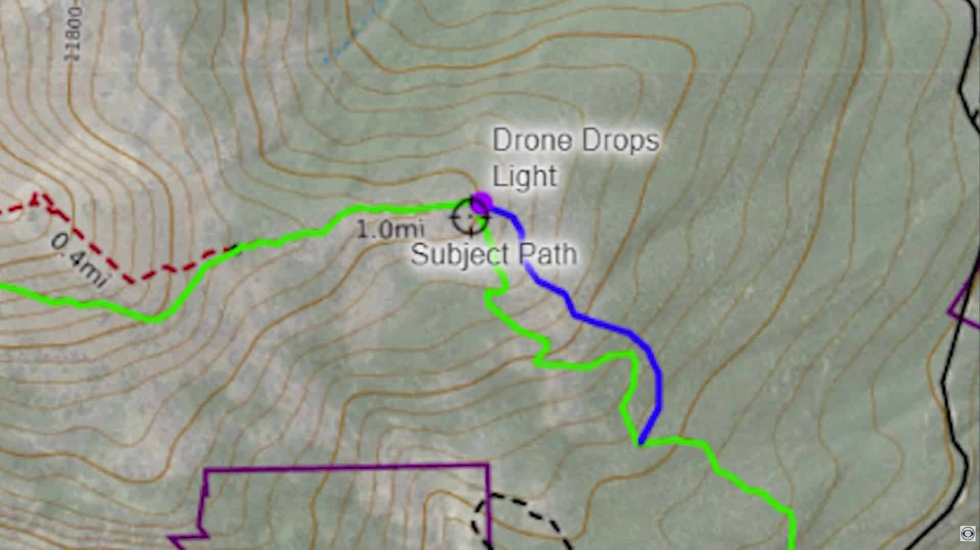 A Drone flight is aligned with a missing teen's path on a 14er in Colorado, called Quandary Peak | Photo Credits: CBS Colorado