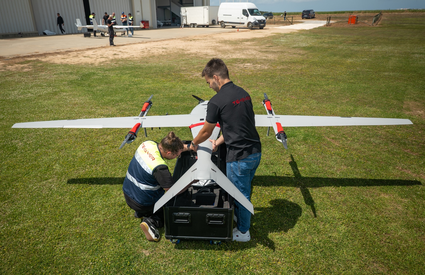 TEKEVER instructors and staff at the new UAS Training School in West Wales.