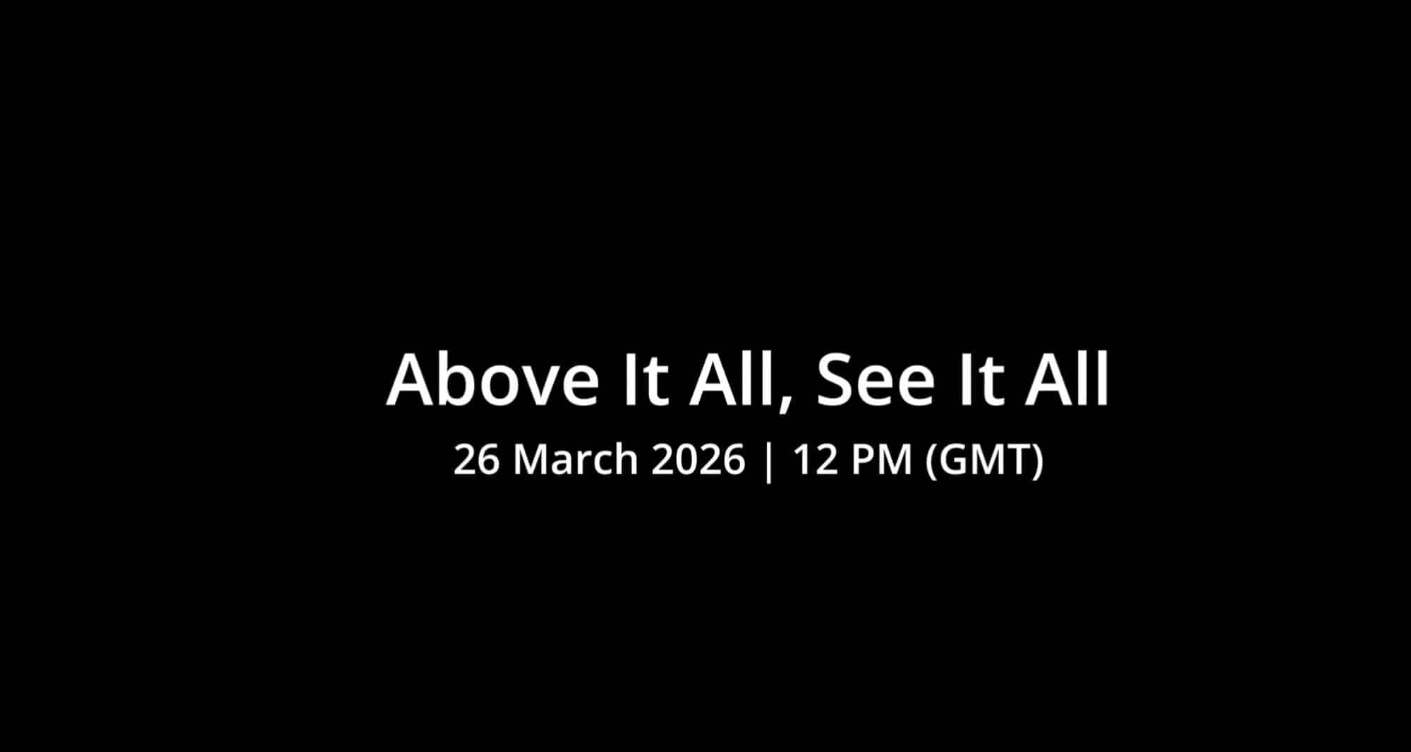 Teaser card giving the launch tagline and the 26 March 2026 event time.