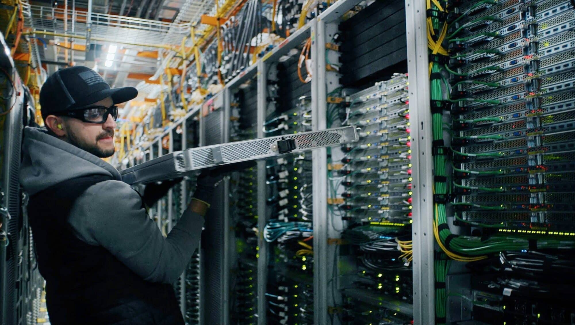 An AWS datacenter campus, the kind of large stationary structure a drone can easily find.