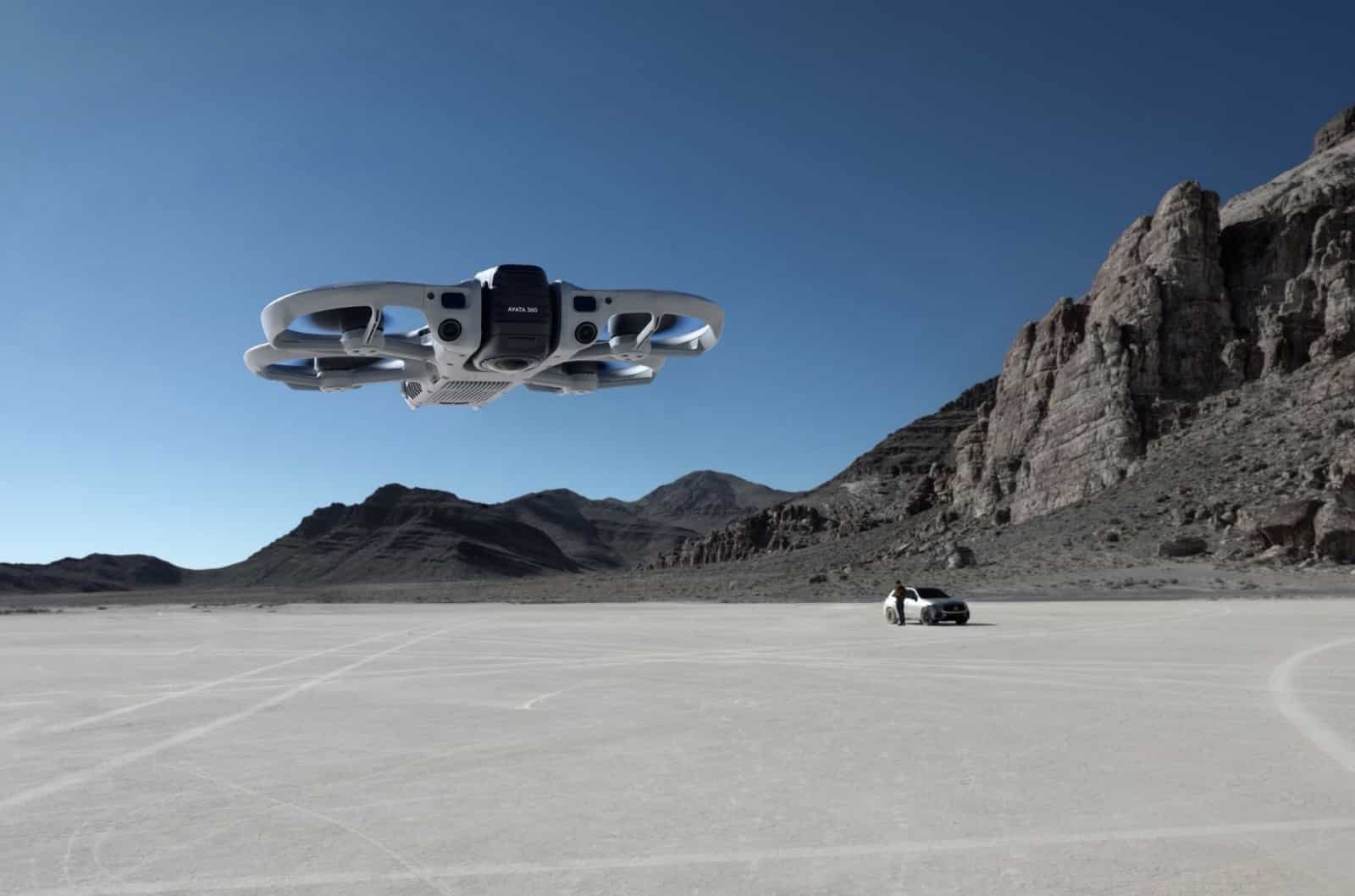 DJI Avata 360 shown with the RC Motion 3 and DJI Goggles N3.