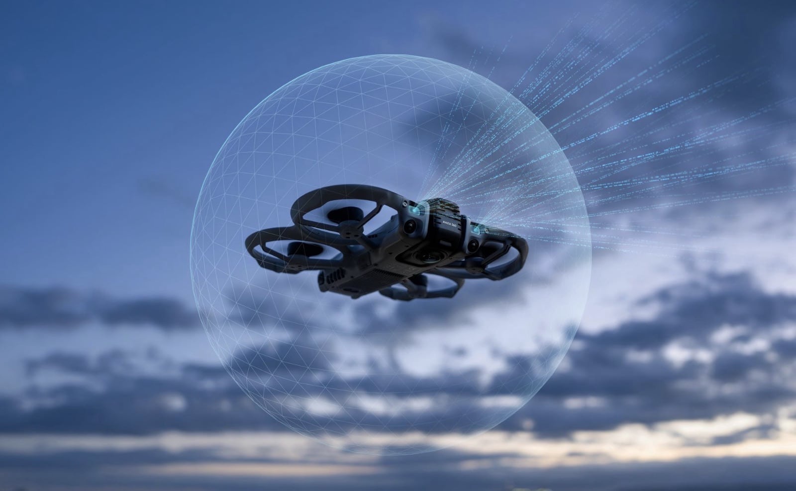 DJI Avata 360 pictured with the accessories bundled into its Fly More Combo.