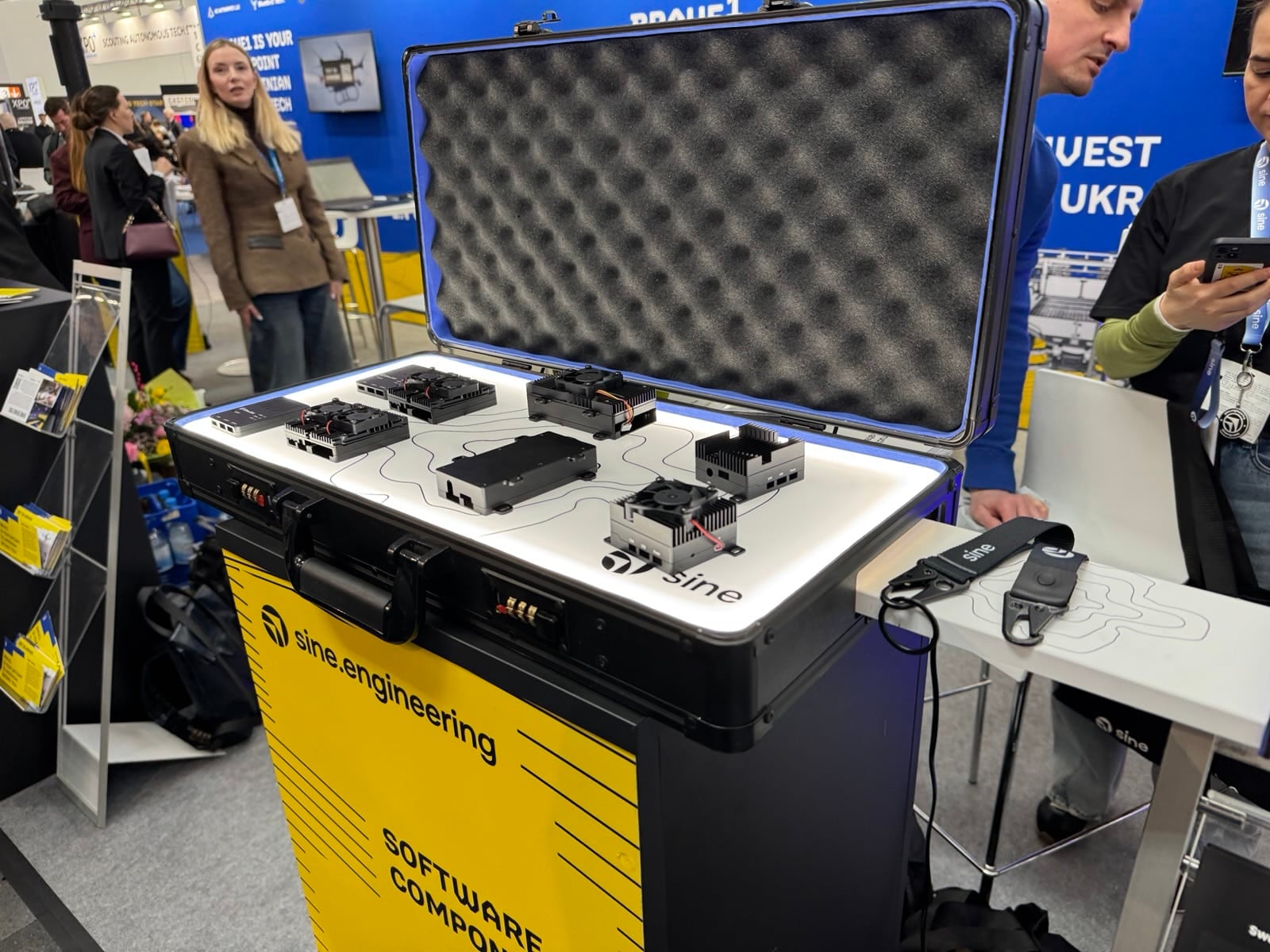 The Brave1 pavilion at stand 1C63, Ukraine's government-backed defense tech cluster.