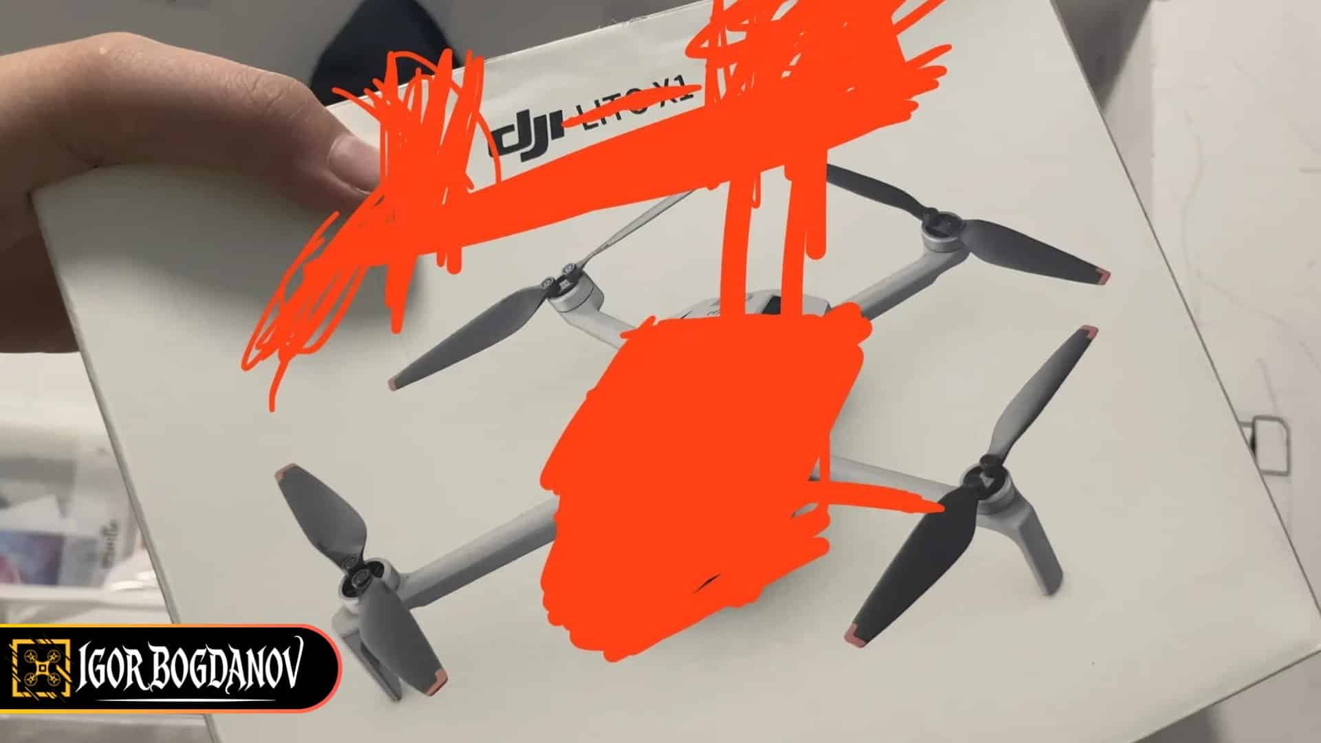 Leaked photo of Lito X1 retail packaging with details scribbled out in orange.
