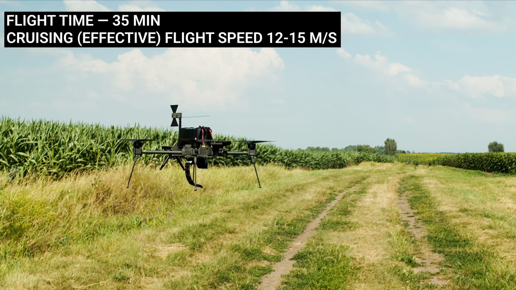 The Linza 3.0 airframe, built around its encrypted jamming-resistant transmission system.