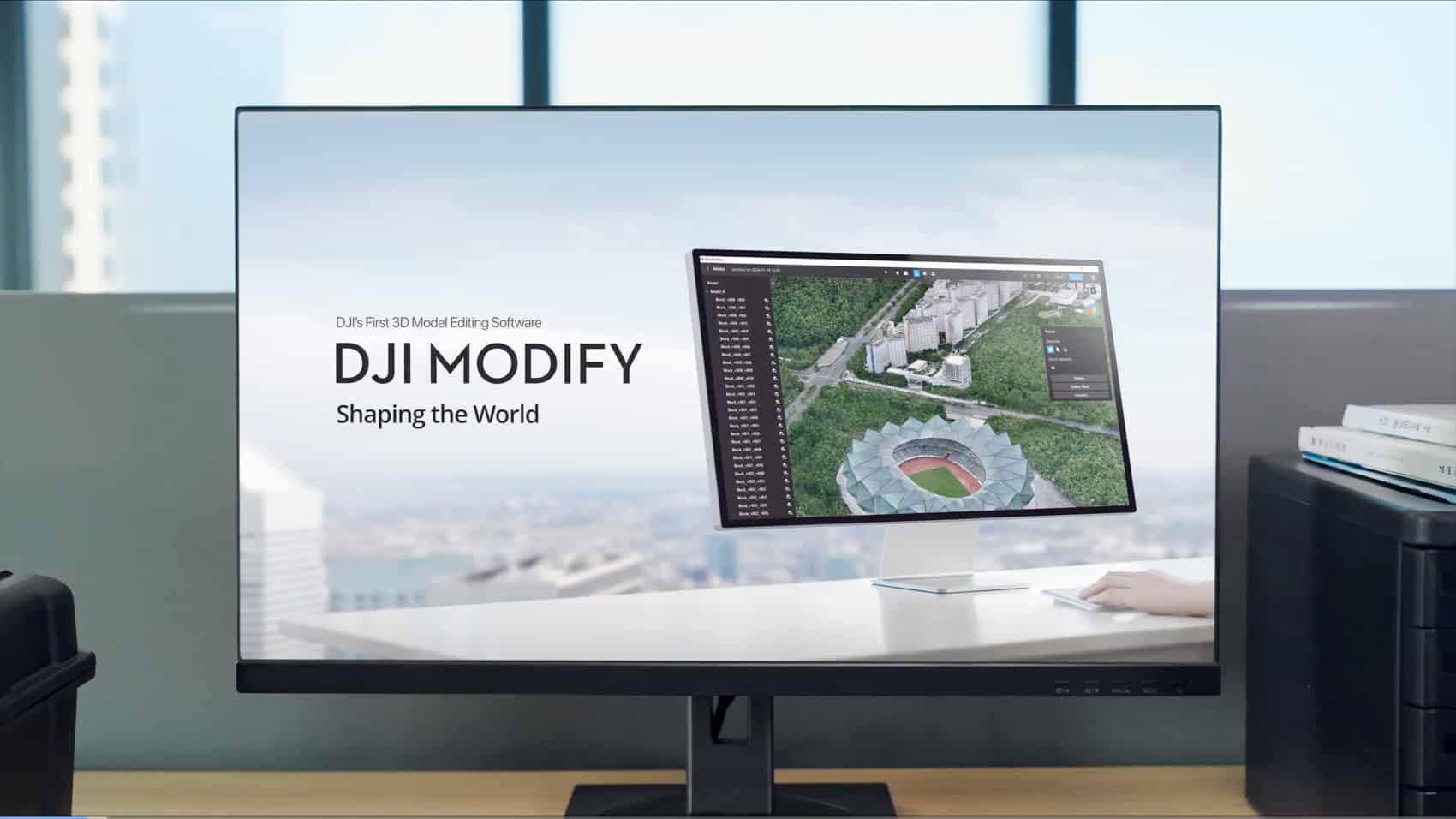 Screenshot of the Windows-only DJI Modify workspace used to refine Terra models.