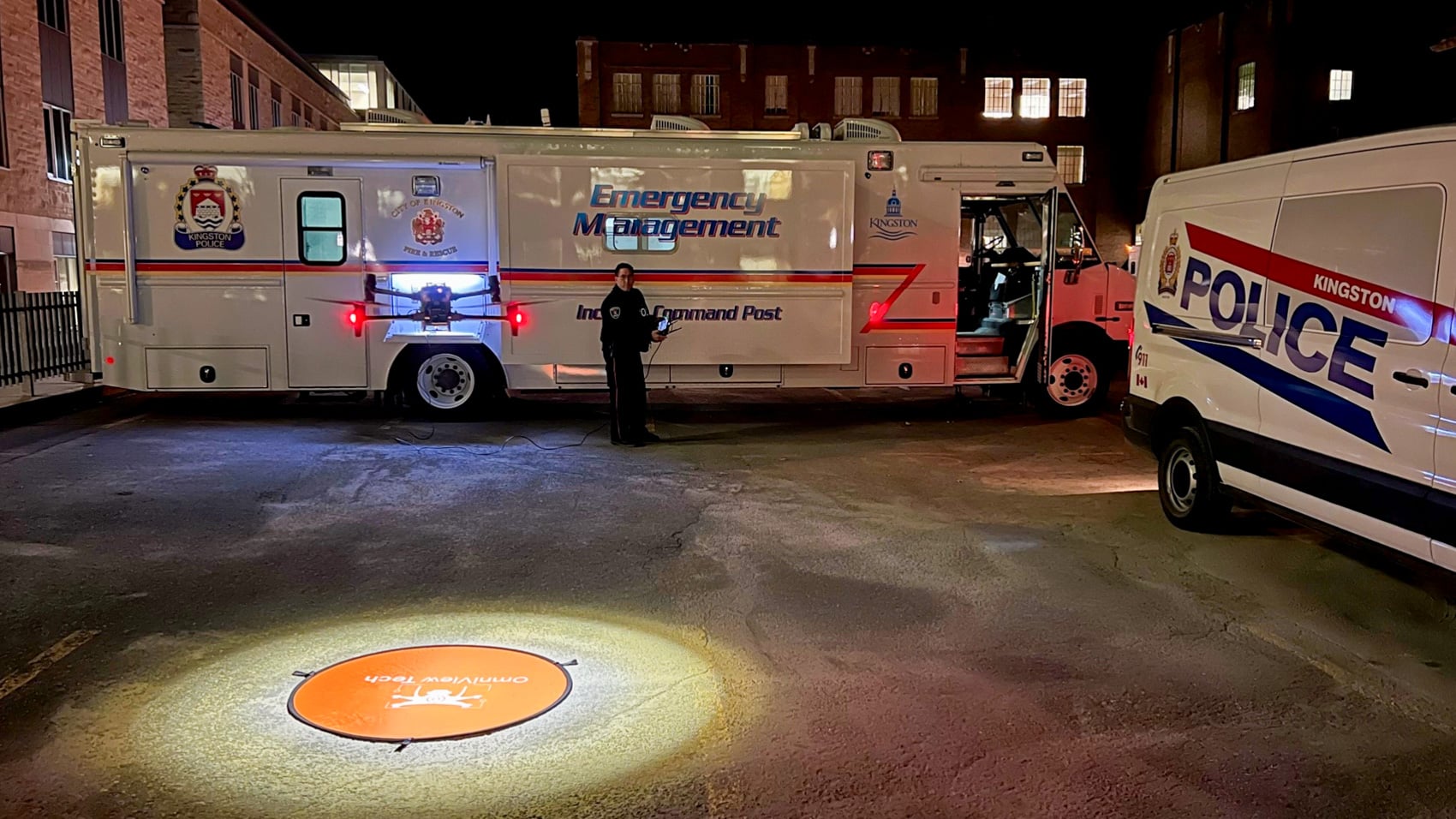 Kingston Police pilots from the Traffic Safety and Emergency Response units.