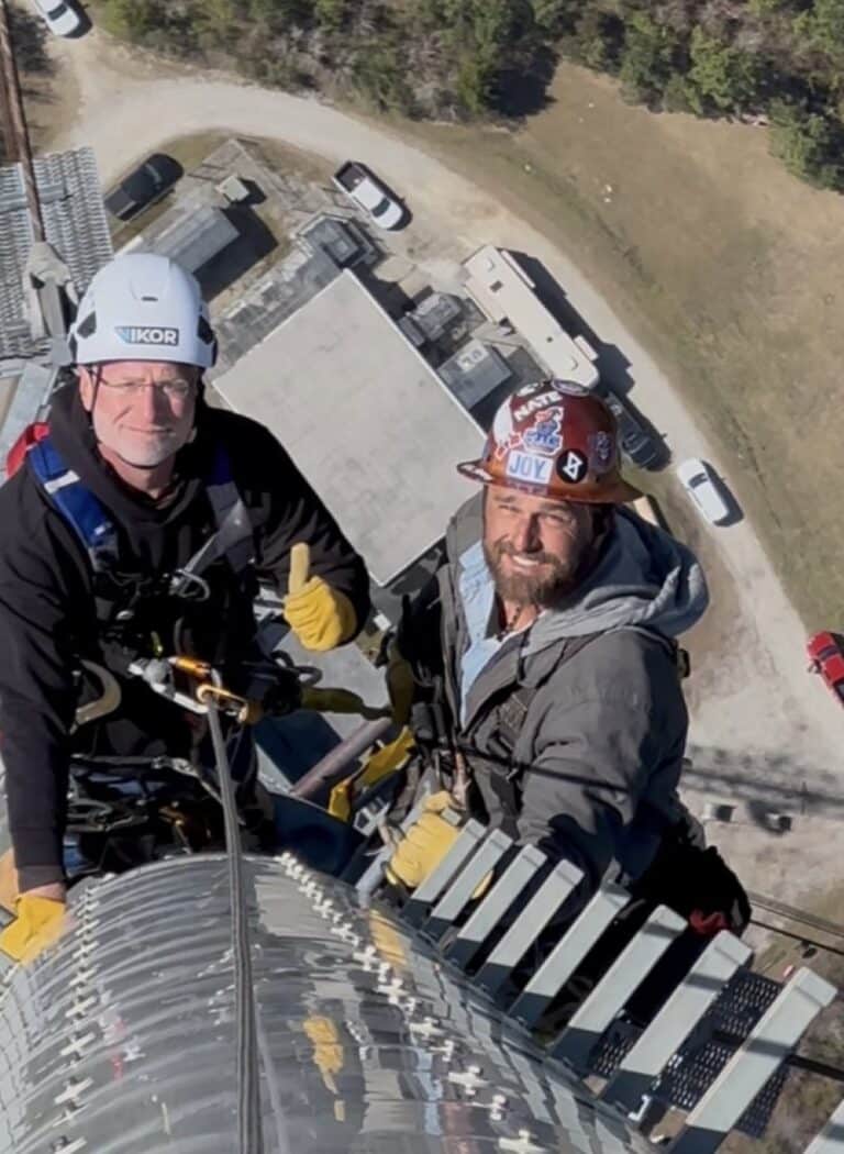 FCC Chairman Brendan Carr climbs 2,000-foot tower, and it looks like a drone captured the whole thing