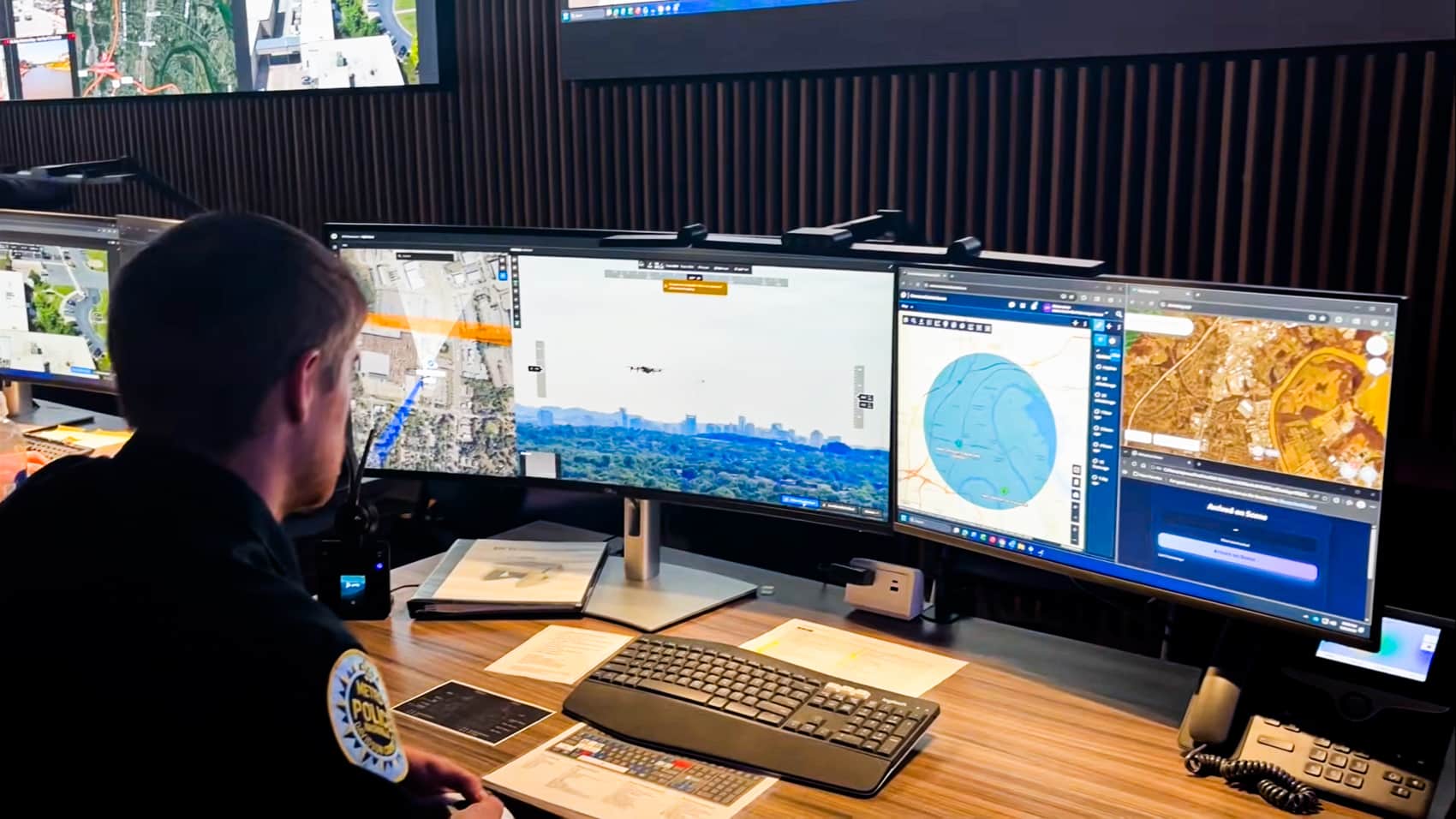 One of the three Skydio aircraft loaned to Metro Nashville Police for the trial.