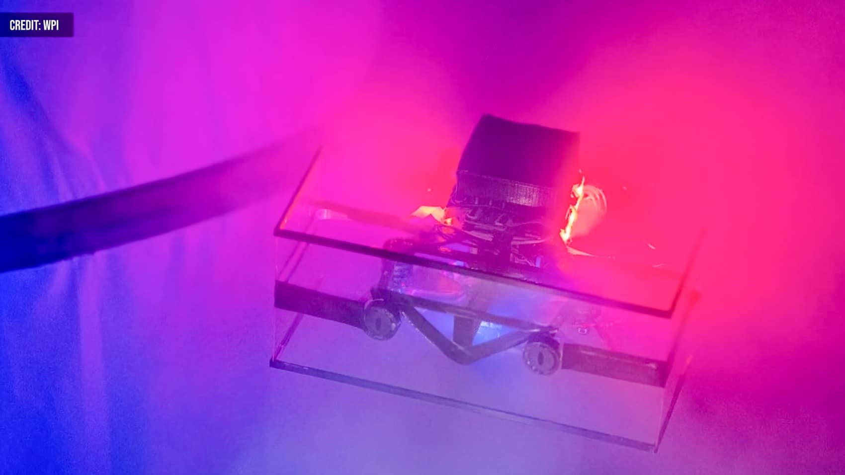The palm-sized Worcester Polytechnic Institute quadrotor that navigates by echolocation like a bat.