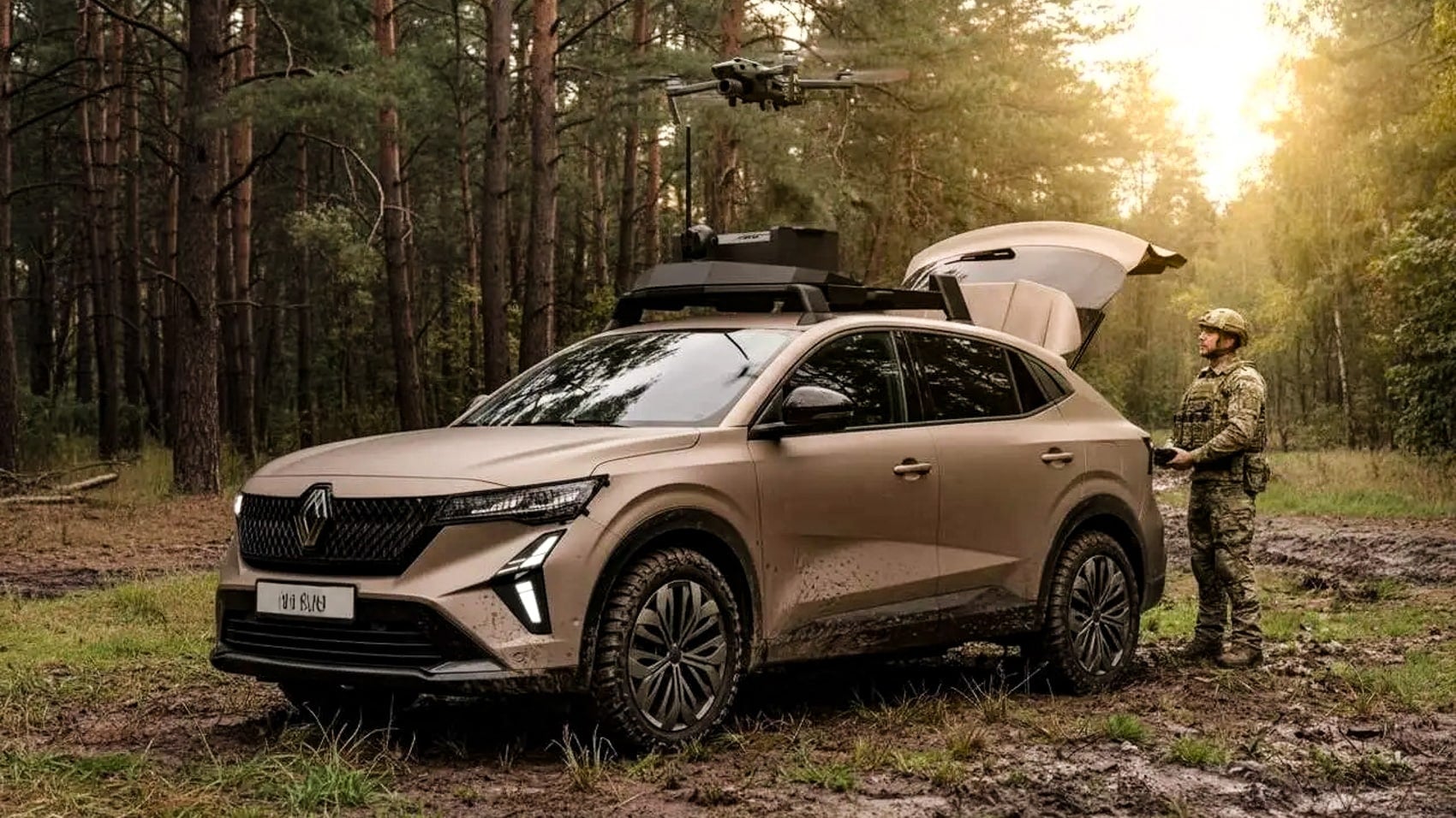 The Thales and Renault 4 TROOP hybrid 4x4 on show at Eurosatory 2026 in Paris-Nord Villepinte.