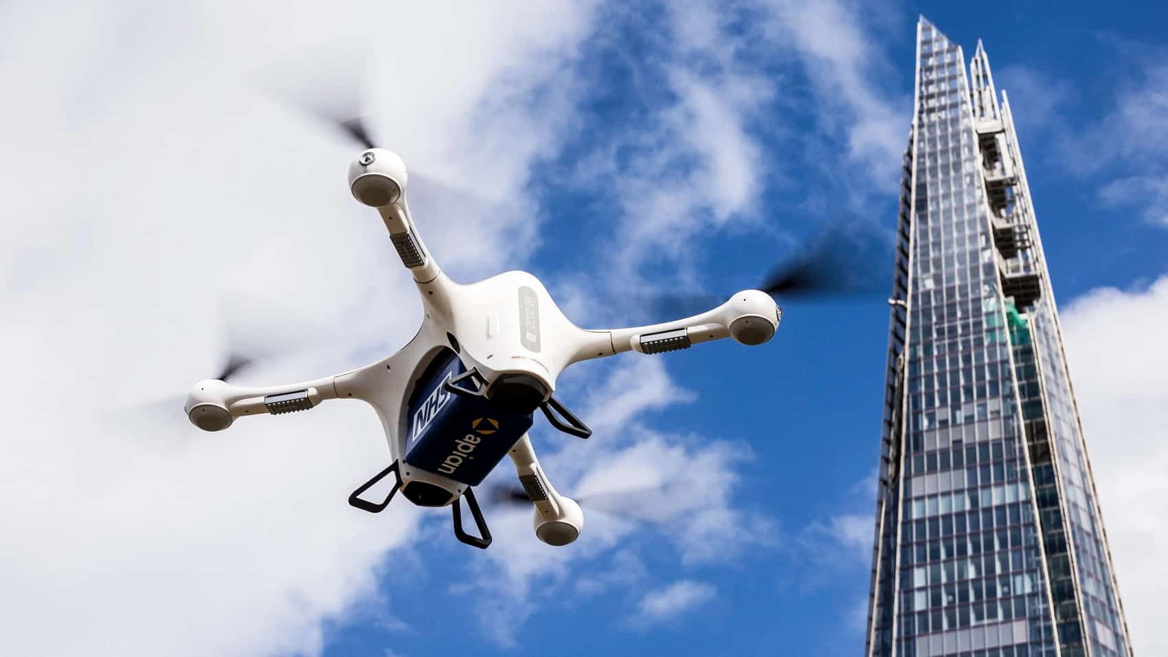 A Matternet station in London where delivery drones launch and return.