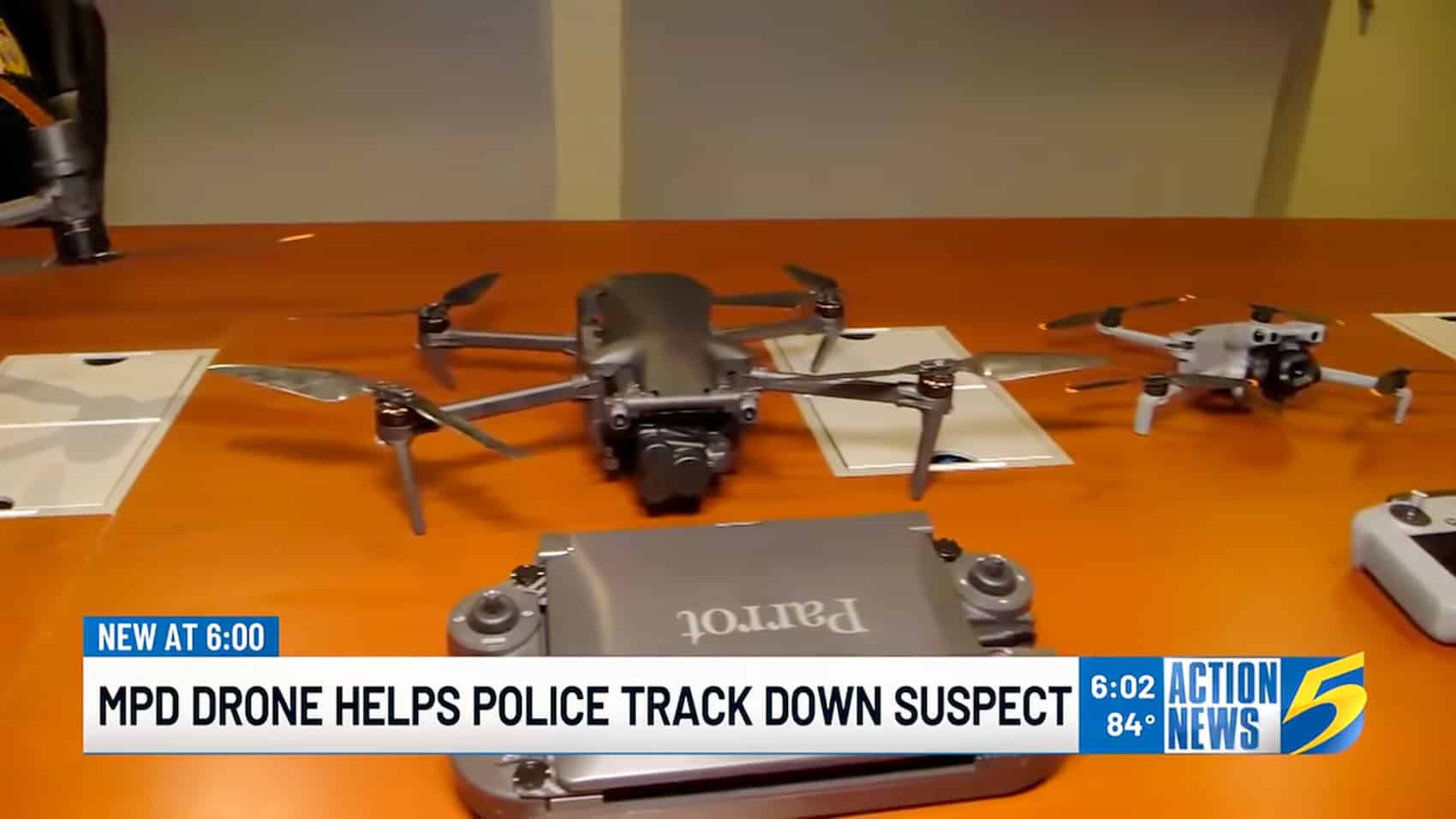 A Parrot ANAFI USA, the Blue sUAS thermal drone flown by the same unit.