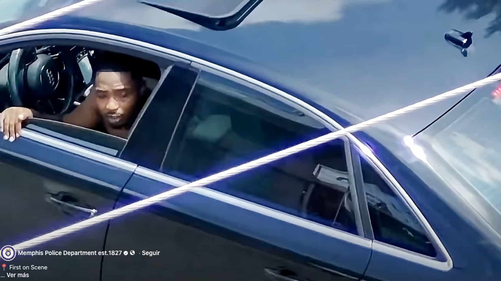 Drone camera zoomed onto the Audi license plate before the car pulled away.
