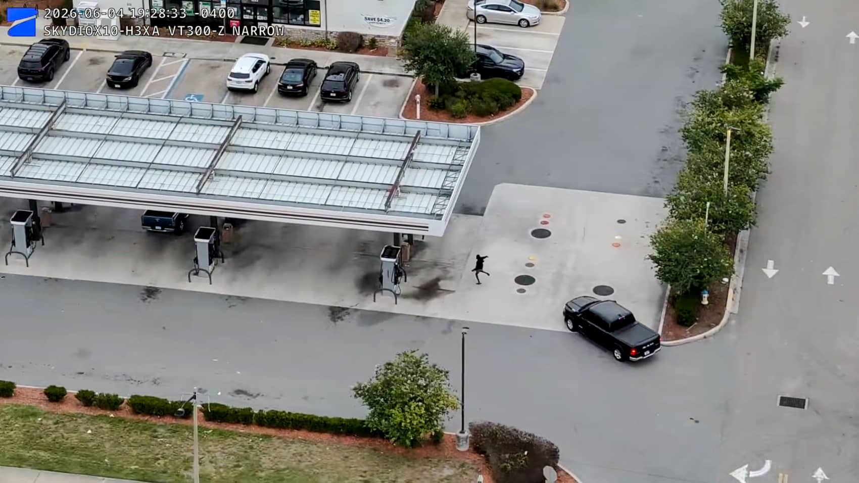 Orlando's 5-pound-class Skydio aircraft flying a response over the city.