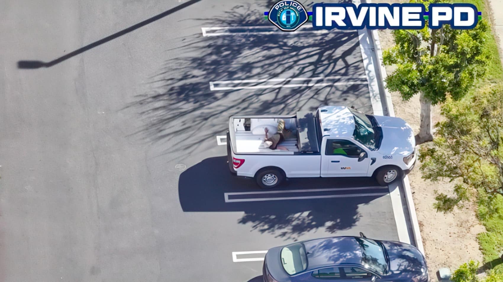 Irvine Police Drone Catches Shoplifter in Truck Bed