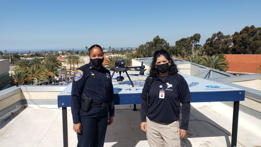 A Flying Lion training image; the company runs Irvine's drone-as-first-responder operation.