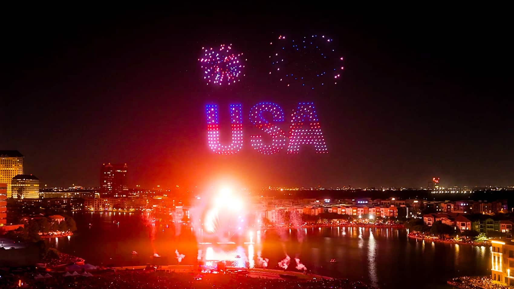 Sky Elements Marks America's 250th With 700 Drones in Irving