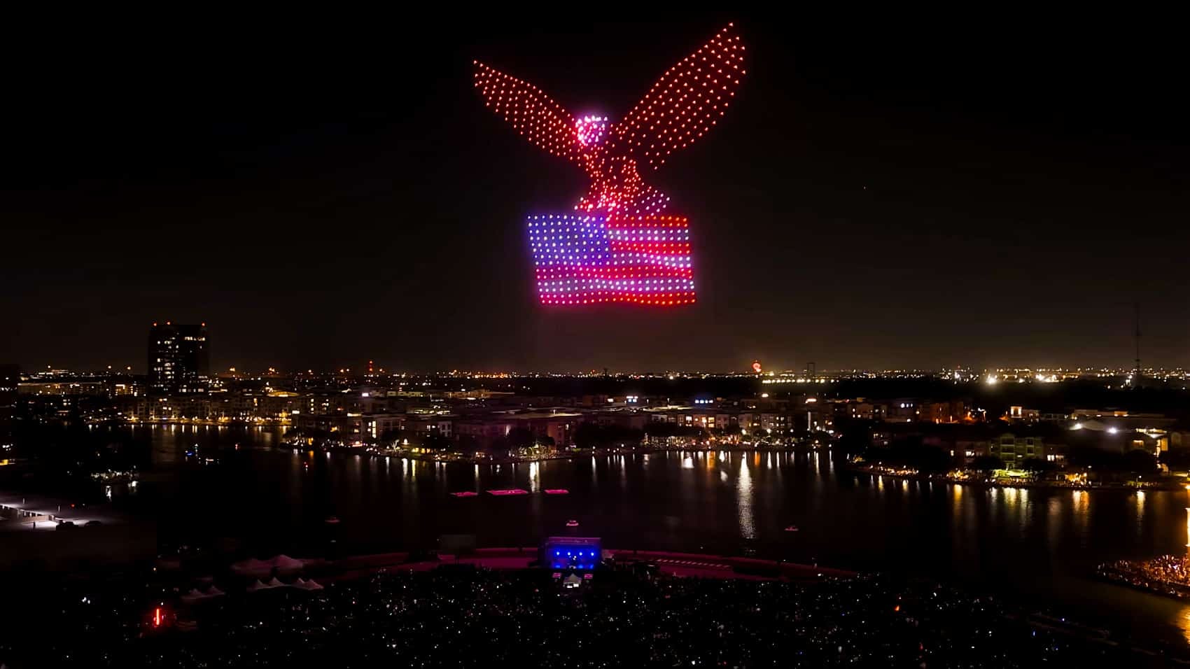 Sky Elements Marks America's 250th With 700 Drones in Irving