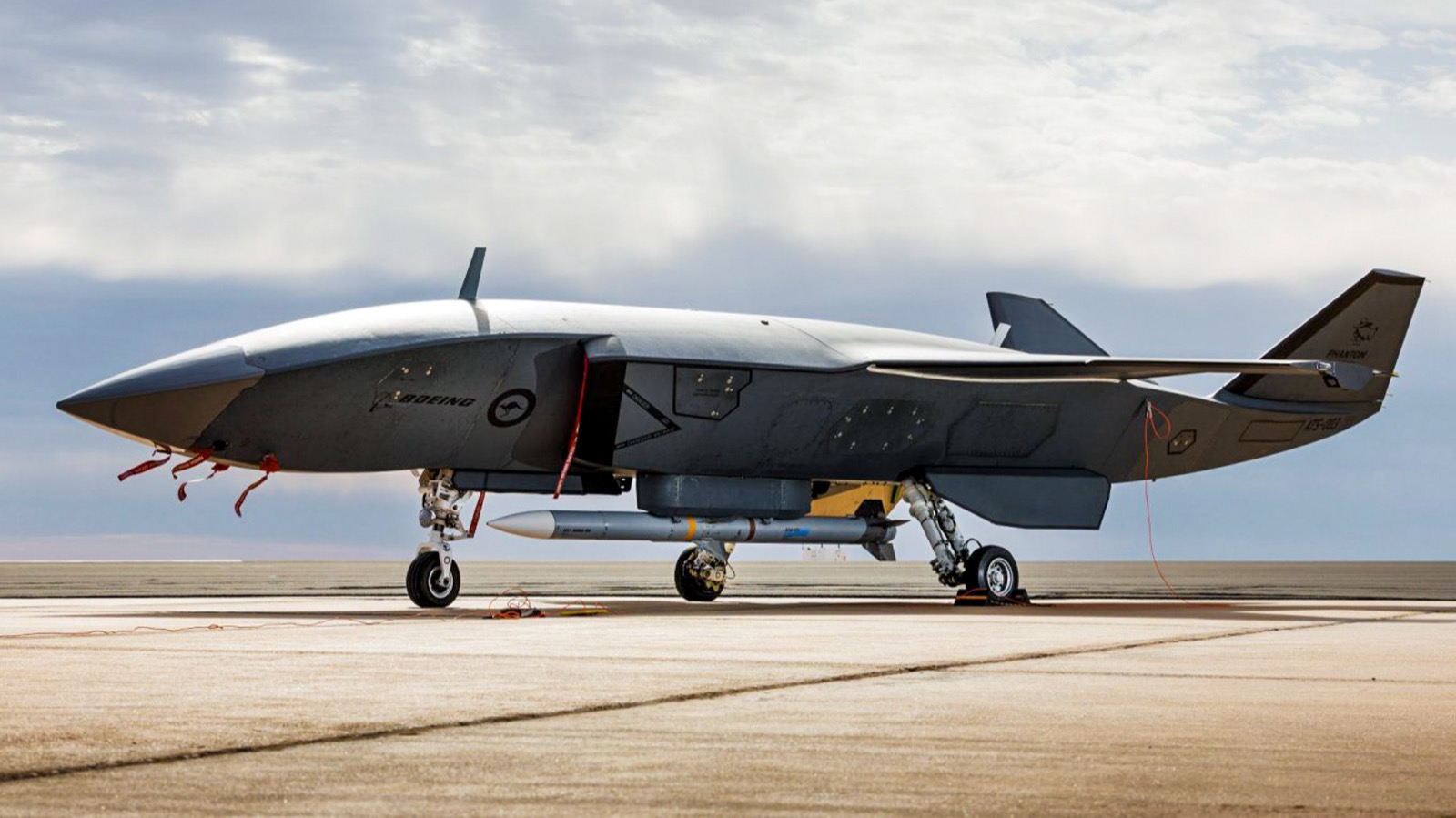 Boeing MQ-28 Ghost Bat parked on an airfield