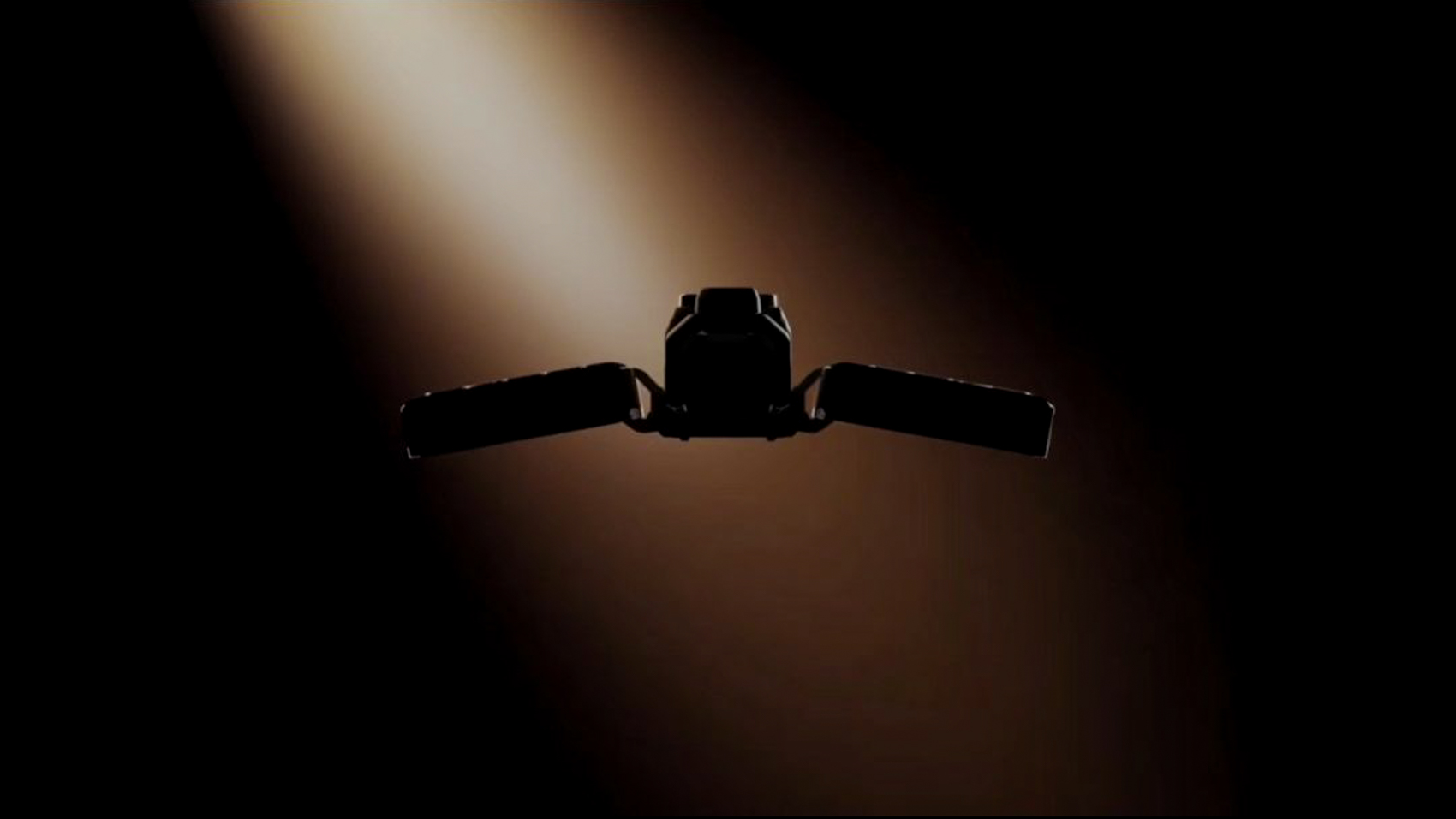 HoverAir teaser render showing a detachable camera module and caged flying camera body