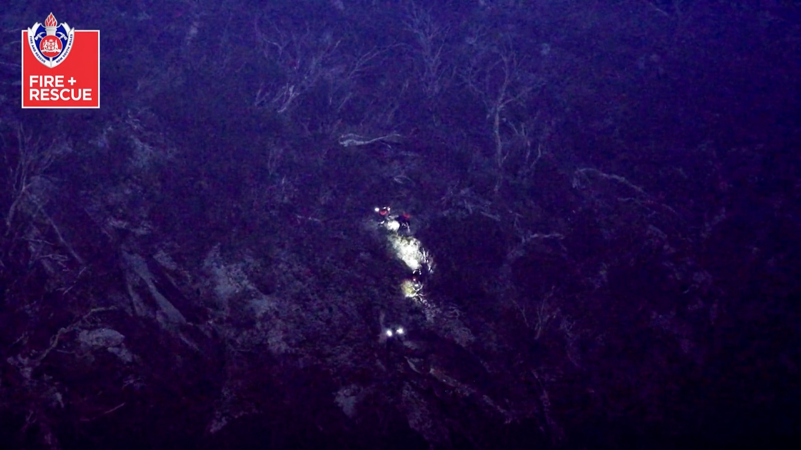 Drone spotlight and support operations during the NSW search and rescue mission