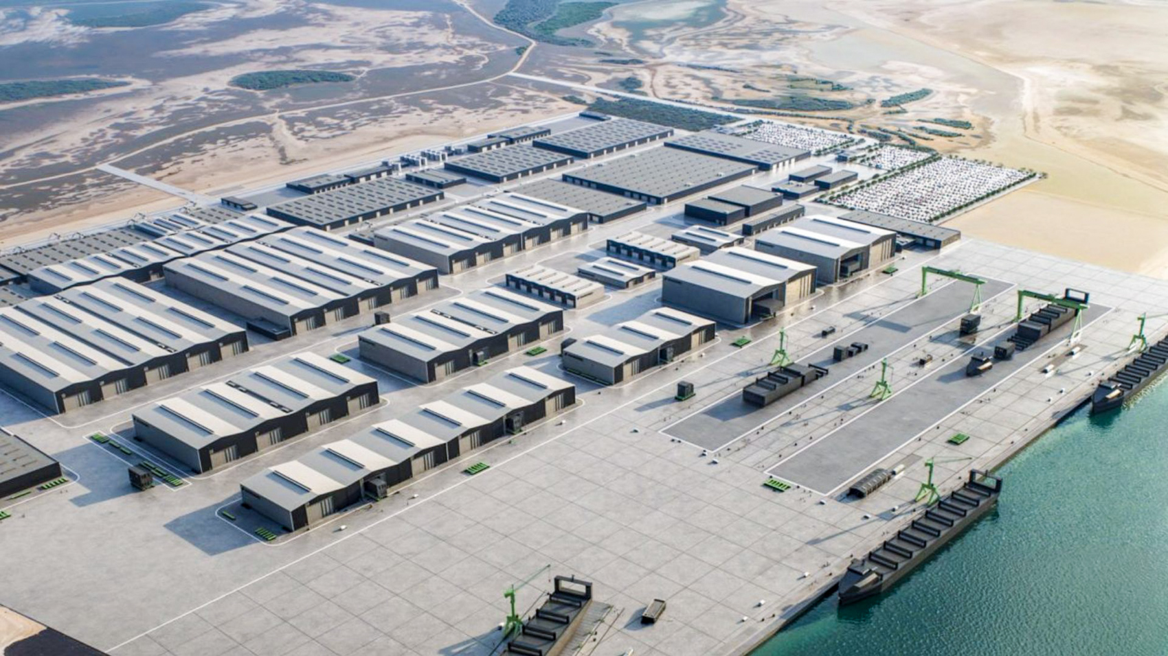 Rendering of Saronic autonomous vessels turning at sea near Port Alpha shipyard coverage