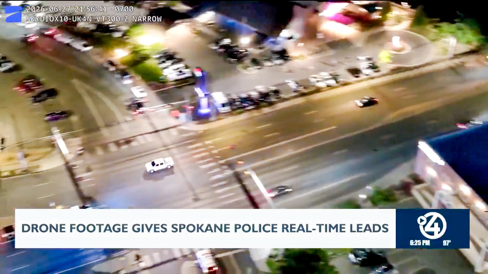 Skydio X10 drone type used by Spokane Police during its DFR pilot