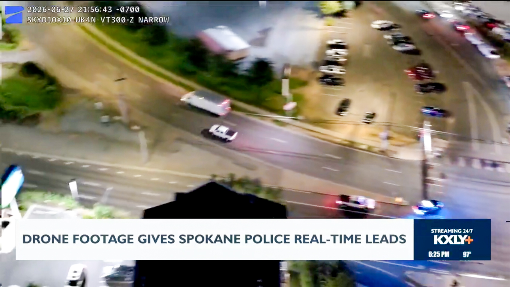 Skydio X10 drone type used by Spokane Police during its DFR pilot