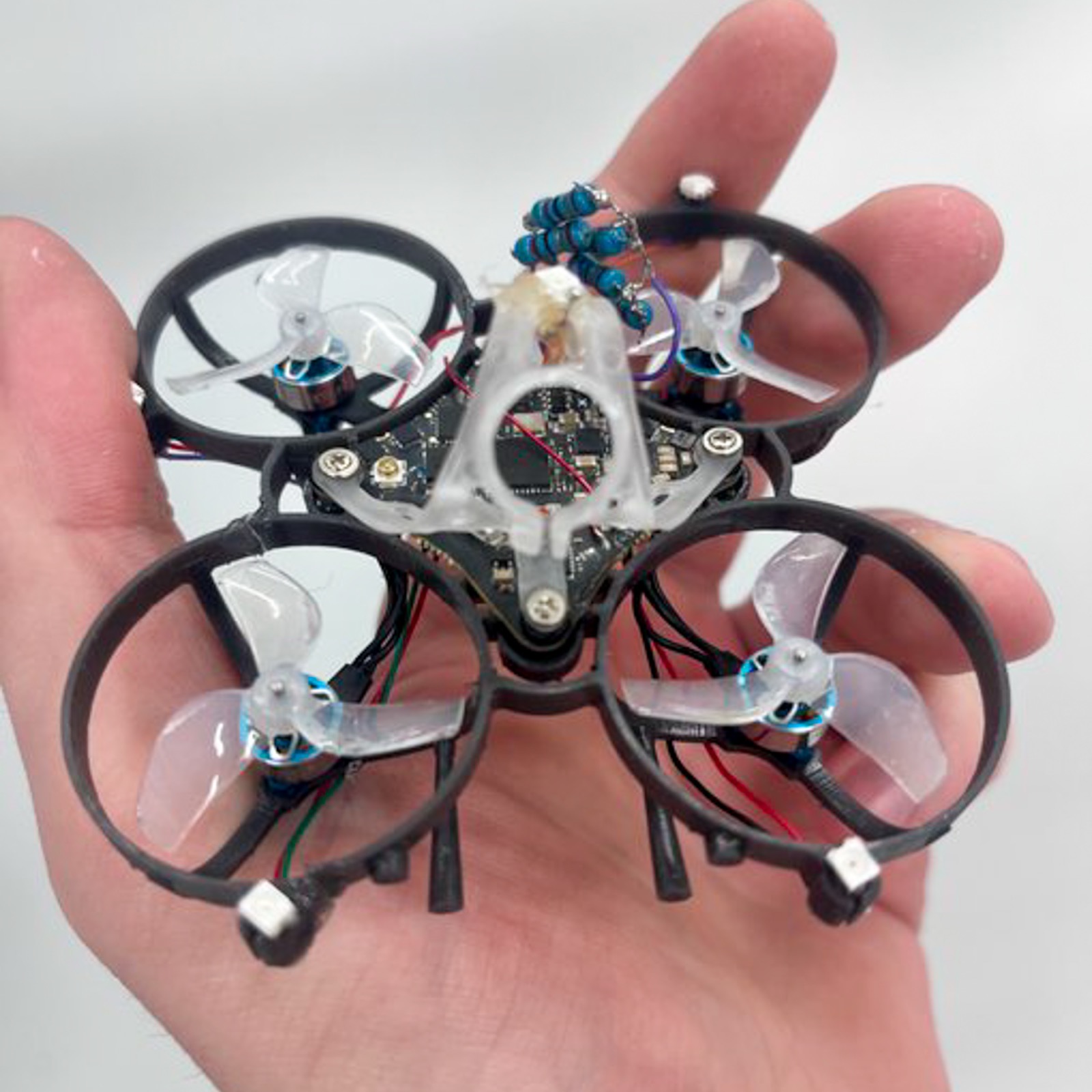 Close-up image of Tornyol's ultrasonic mosquito-hunting micro drone