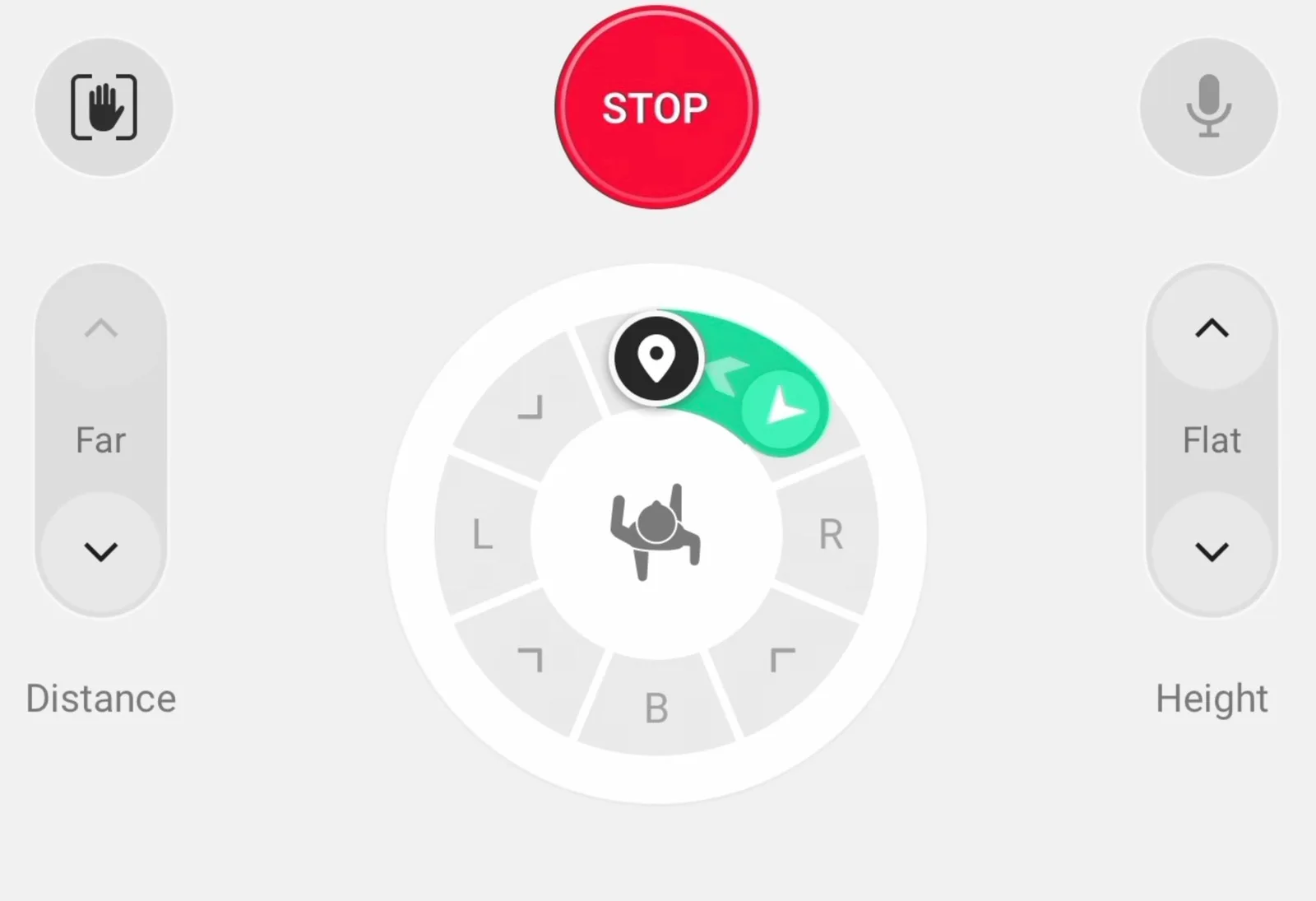 DJI Fly app control screen connected to the DJI Neo 2